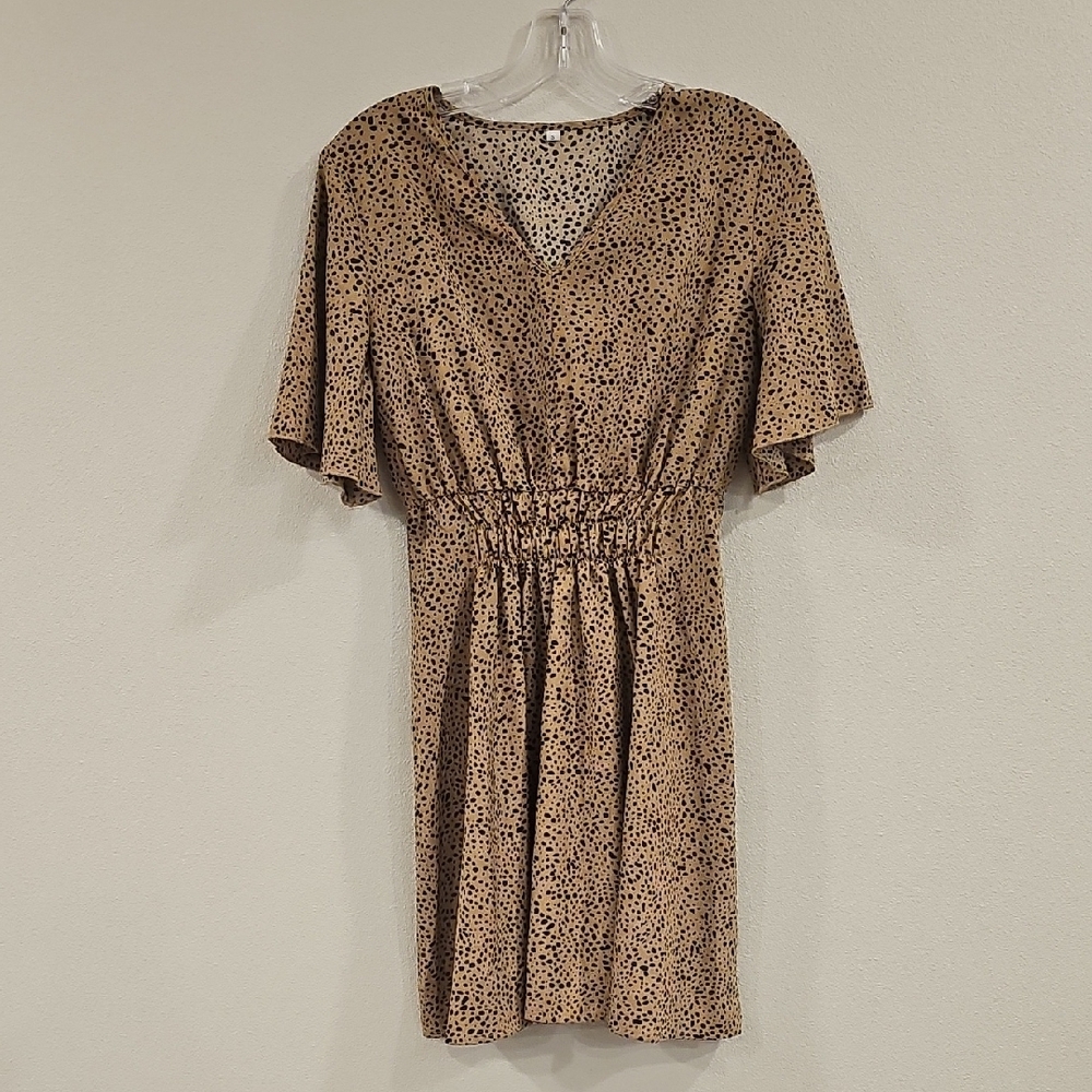 Brown and Black Polka Dot Dress